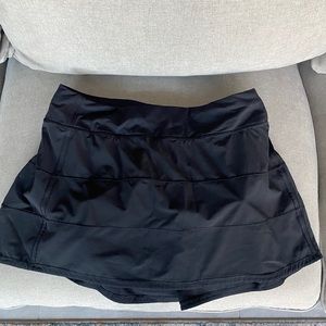 black lululemon pace rival skirt size 10 tall